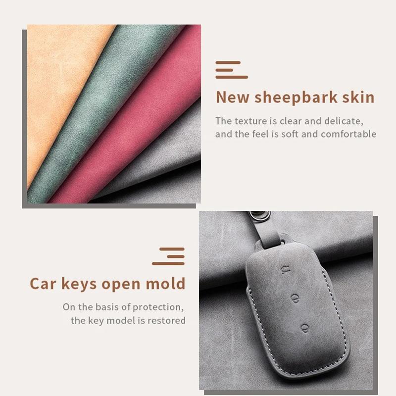 For Geely Galaxy L7 2026 L6 MAX 1.5T Plus AIR PRO Leather Car Remote Key Case Cover Car Key Fob Shell Keychain Car Accessories