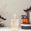 Alluring Halloween Wooden Lanterns With Creepy Ghost And Demon Designs For Holiday Atmosphere