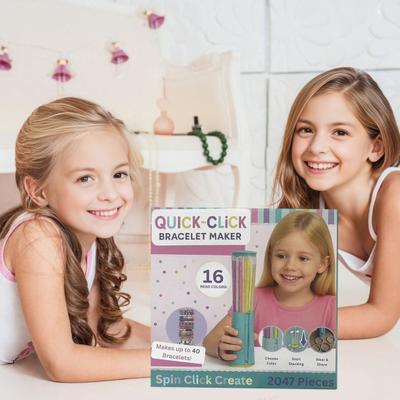 Zestaw do robienia bransoletek Quick-Click Zestaw DIY do bransoletek z koralikami Łatwy system zapinania Maszynka do bransoletek przyjaźni Zestaw do tworzenia biżuterii dla dzieci Miłośników rękodzieła