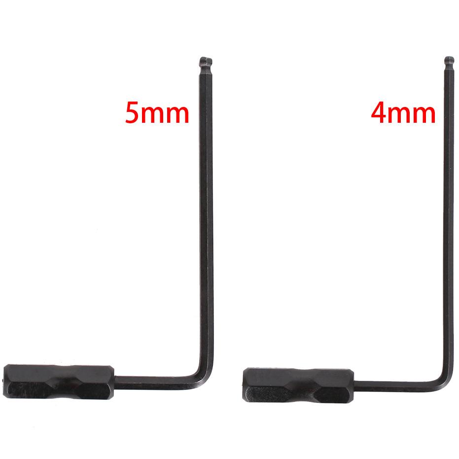 Folk Martin Guitar Wrench Set: 4mm & 5mm Black Metal Inner Hex for Tuning and Neck Adjustments