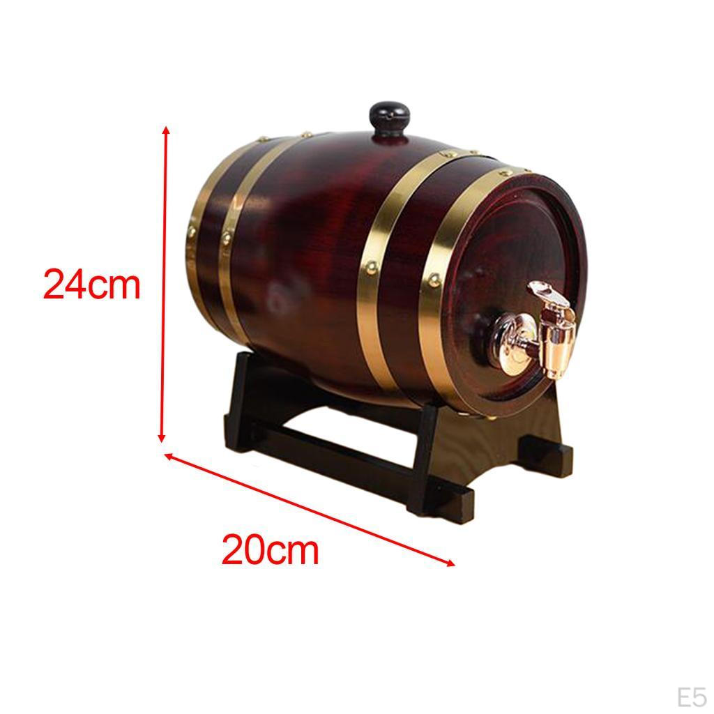 Premium Wooden Barrel Dispenser Set - Perfect for Entertaining And Home Decor
