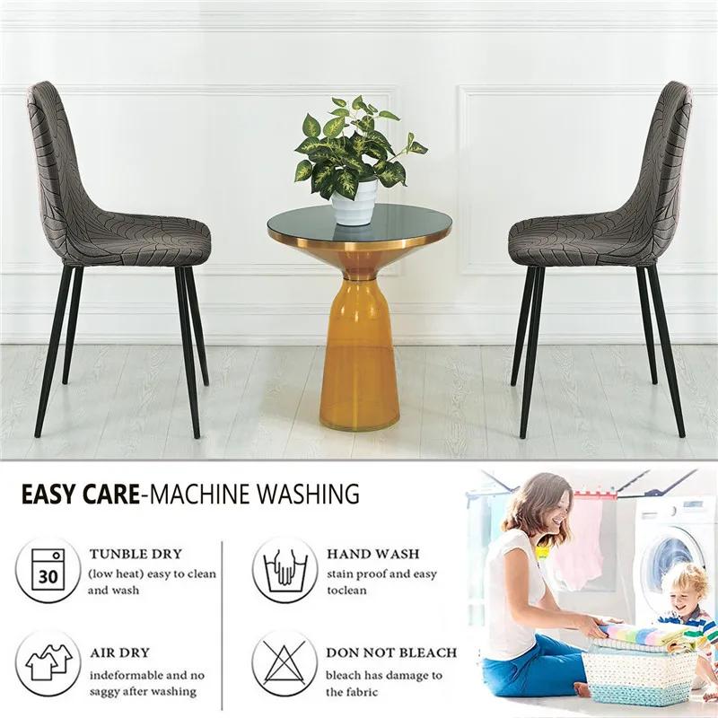 1Pc Leaves Jacquard Chair Cover Elastic Anti-Dirt Seat Slipcover Solid Color Armless Chair Case For Dining Room El Banquet