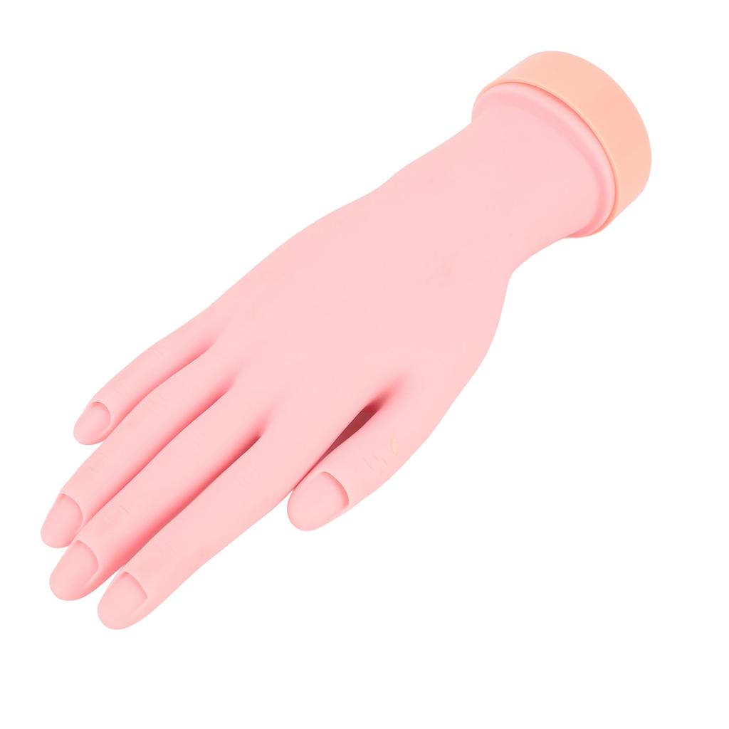 Manicure Practice Hand Model Embedded Nail Grooves Bendable Nails Tips Art Trainer Hand for Props Di