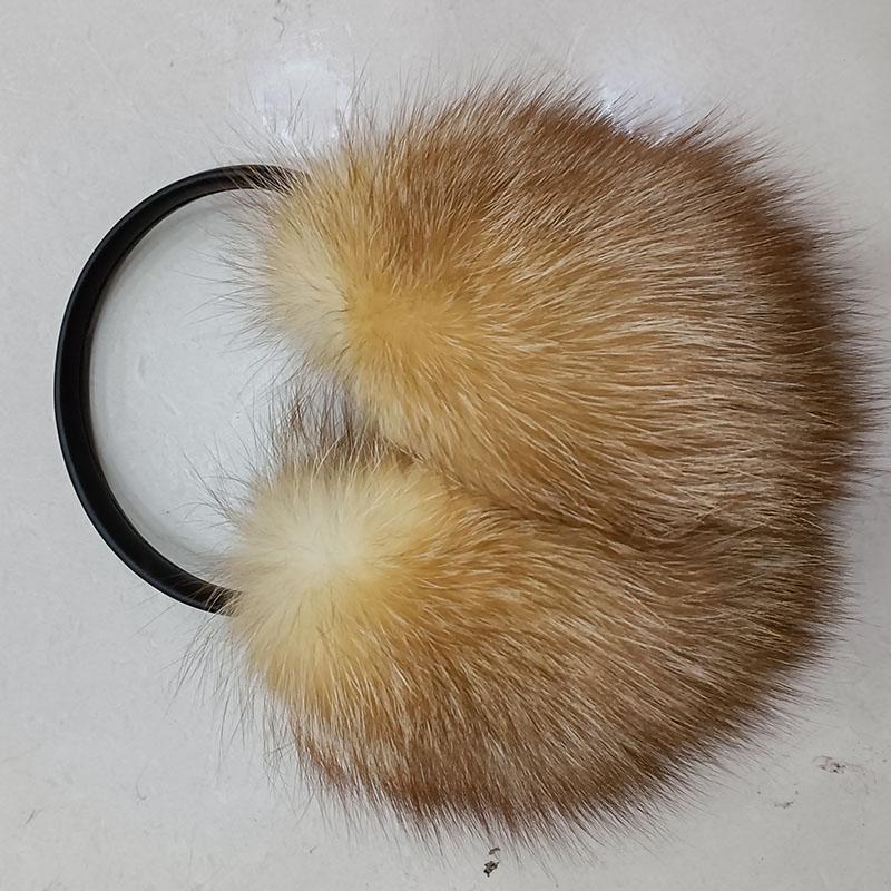 Natural Raccoon Fur Winter Big Earmuffs Women Oversize Korea Fashion Warm Real Fur Earcaps Thick Big Size Ear Cover