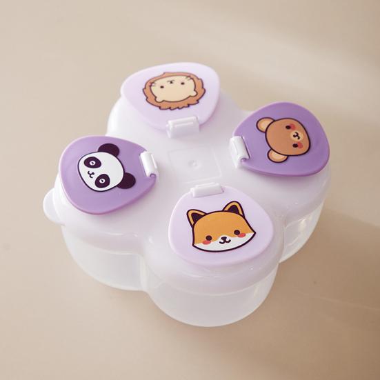 720ML Portable Milk Powder Dispenser with 4 Compartments No-Spill Baby Formulas Dispenser Storage Box Travel Infant Kids Snack Food Container