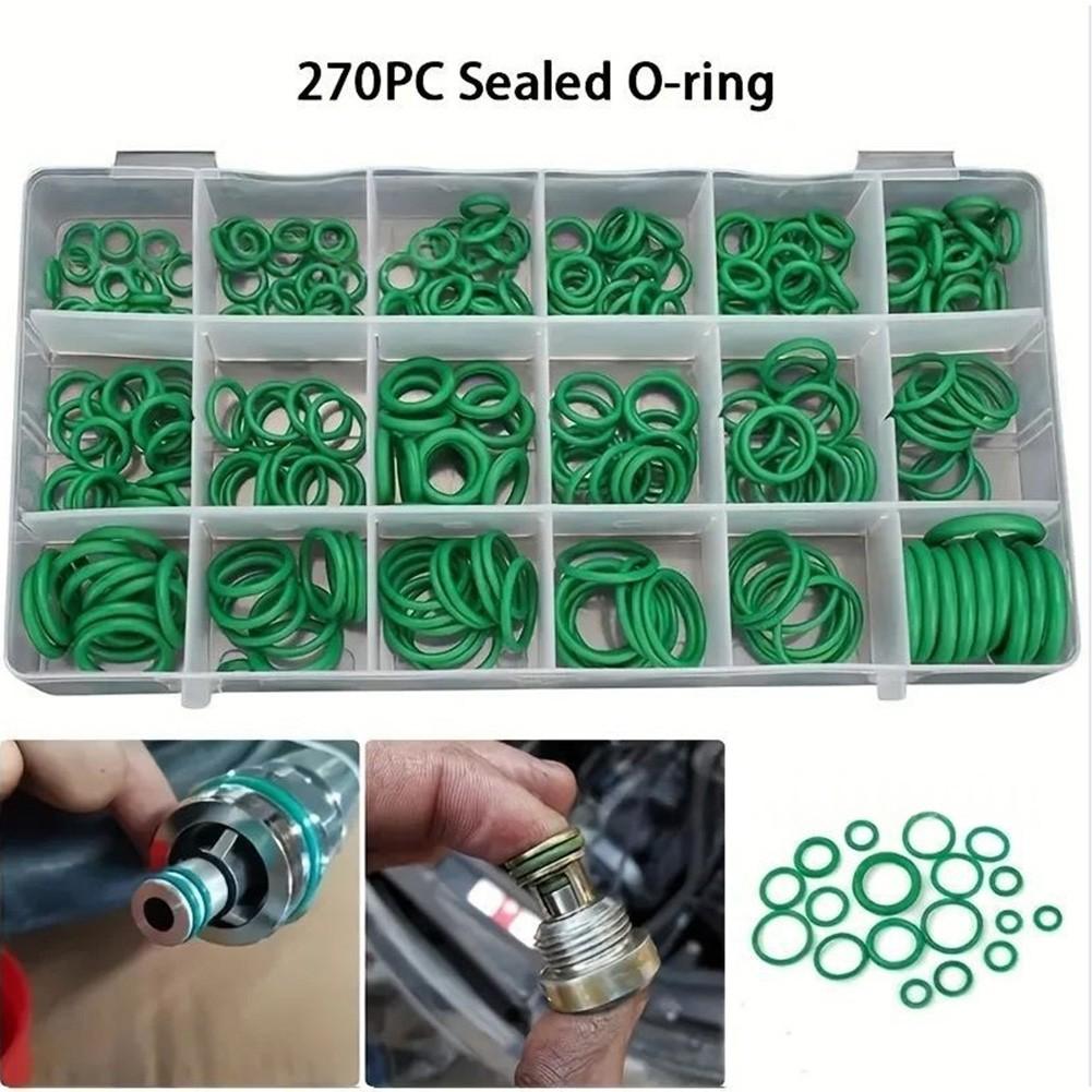 Nitrile AC Compressor O-Ring Kit 540pcs 36 Different Sizes Green Purple Seals
