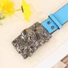 Versatiles Leather Belt Hipsters Fashion Waistband Men Skull Buckle Waist Belt for Trendy Outfits