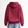 Women's Casual Hooded Sweatshirt with Christmas Letter A Print for Holiday and Everyday Wear