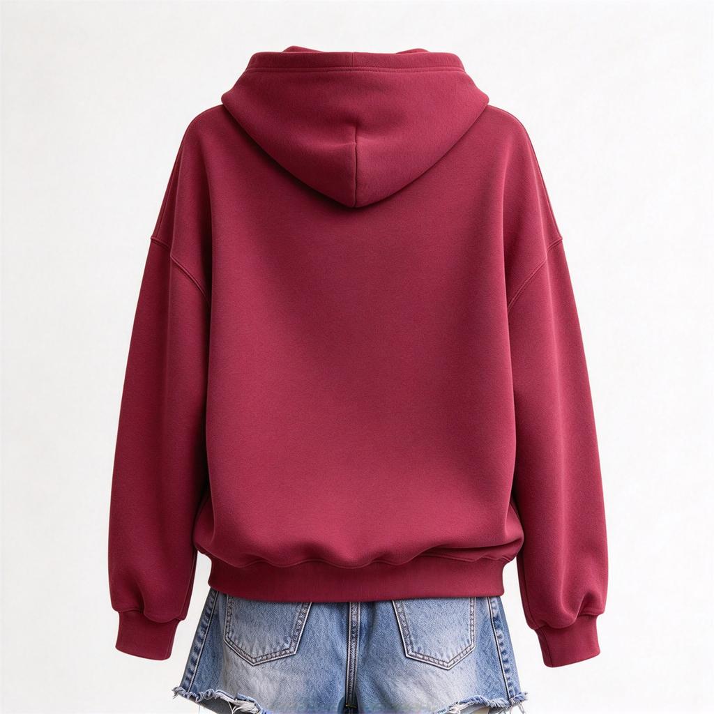 Women's Casual Hooded Sweatshirt with Christmas Letter A Print for Holiday and Everyday Wear