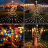 1PC Five-pointed Star Waterfall Lights USB/Solar Powered Christmas Festoon String Lights Party New Year's Eve Decorations