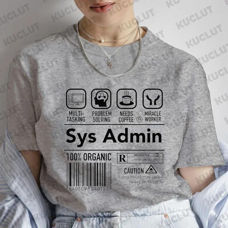 Women Tshirt Tops Computer System Administrator Core CPU Pc Coder Geek Computer Science T Shirt Clothing Women TShirt Tees Tops