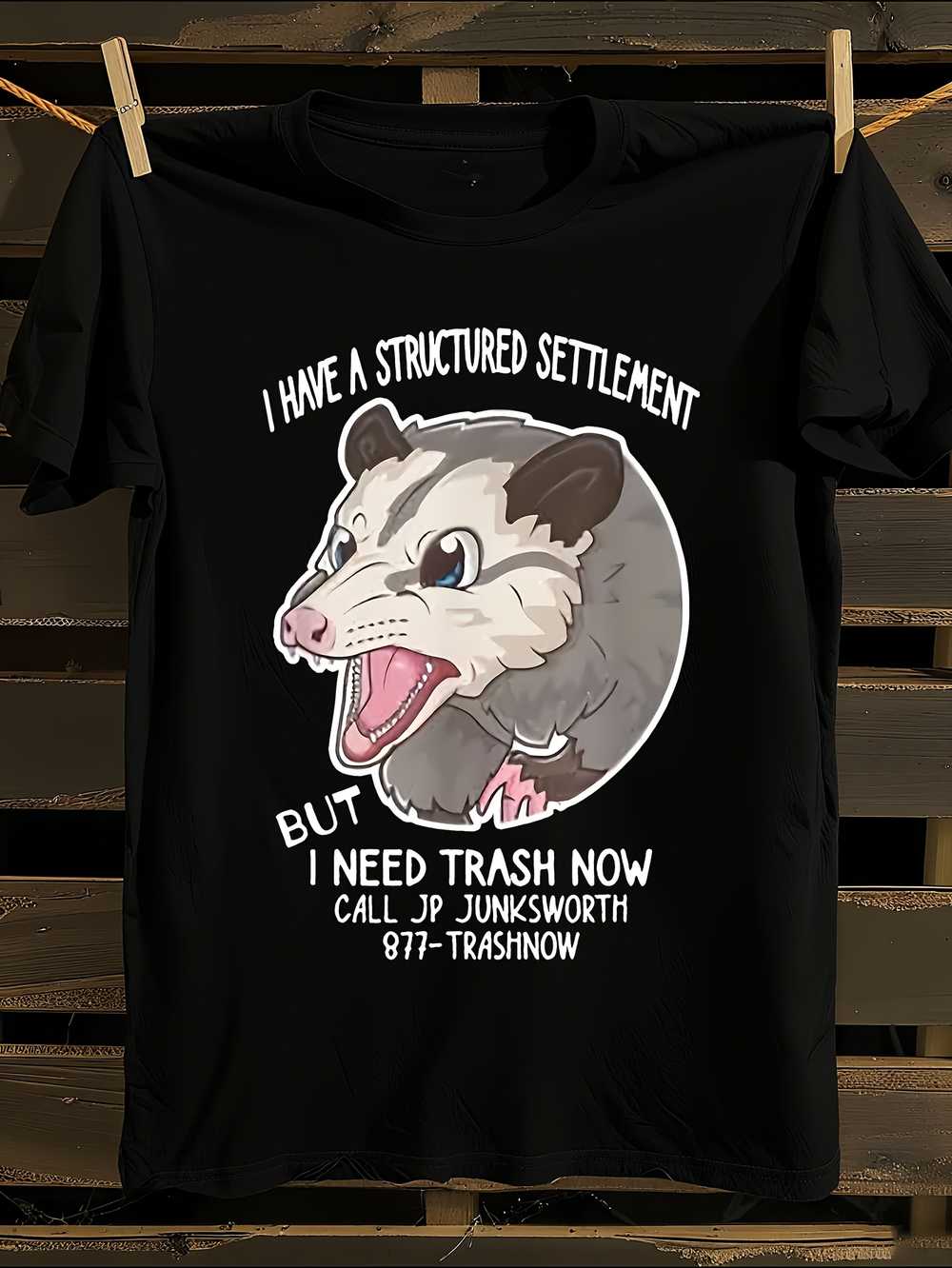 

Funny I Need Trash Now Possum Meme T-Shirt Mens Tshirt Womens Tshirts with Letters Print Short Sleeves T-Shirt Casual Street Tee Shirt Top XXXL