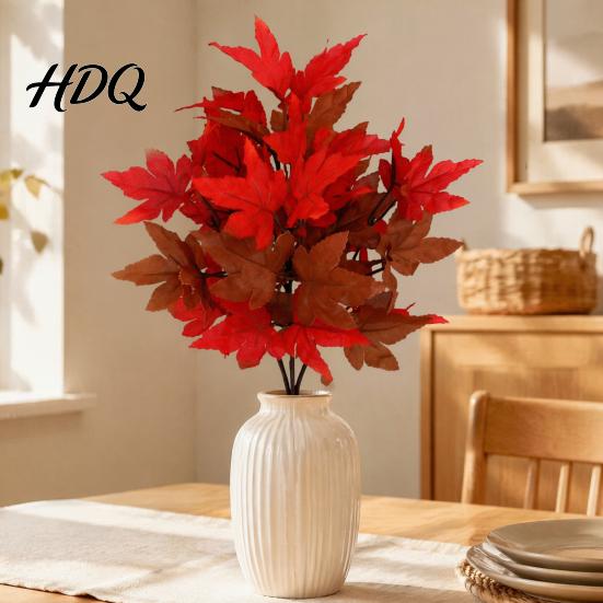 Fake Plants for Home Decor Artificial Maple Leaves Faux Silk Hanging Plant Decor Realistic Cascading Valentine's Day Floral Presents Leaves
