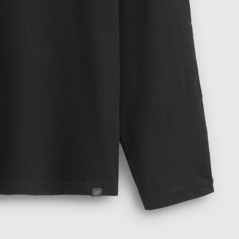 Gap Unisex 2025 Fall Comfortable Round Neck Knit Long-Sleeve T-Shirt 788416