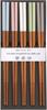 319482 Set of Made in Japan Dishwasher-safe Chopsticks, 5, 22.5cm, Antibacterial,