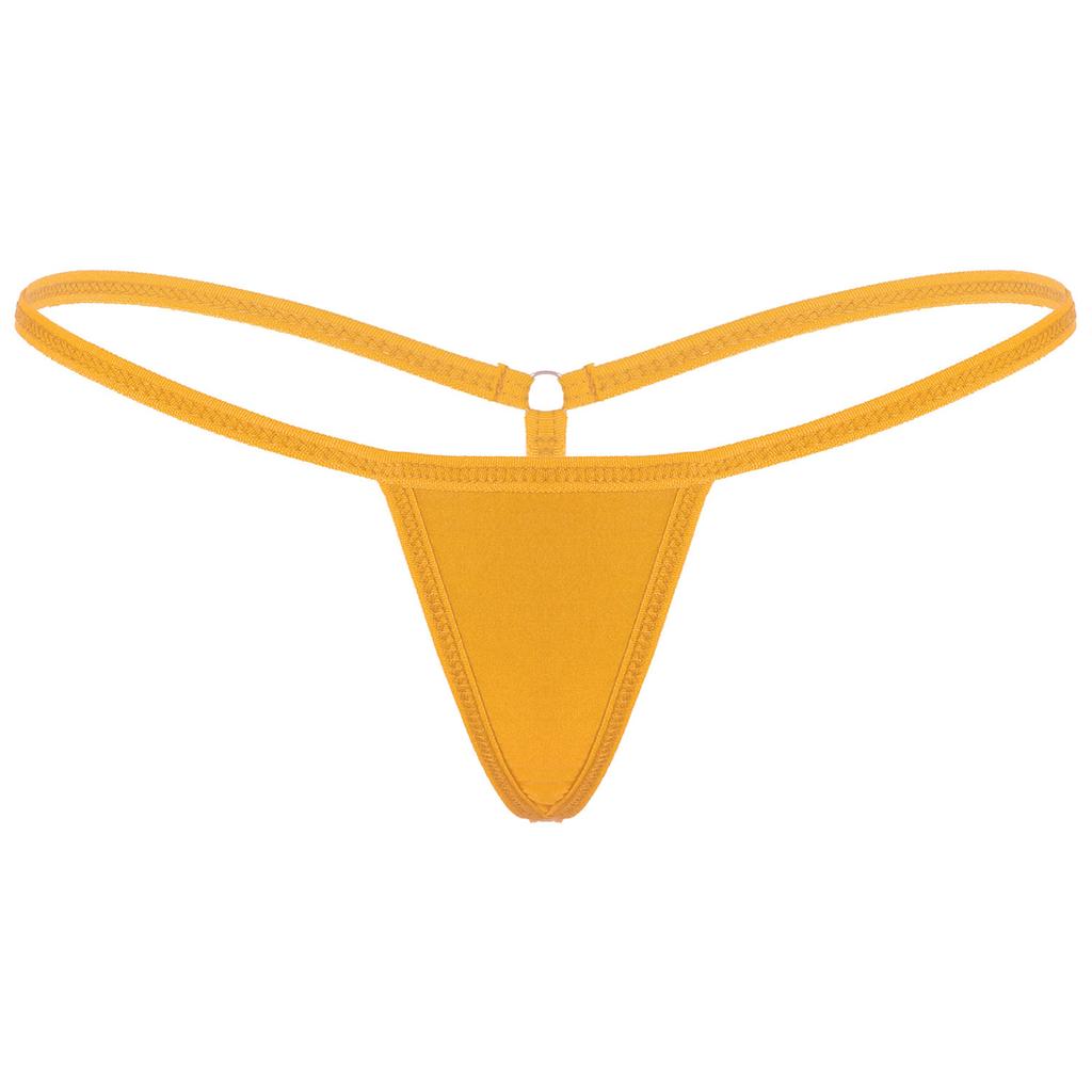 Damen T-Rücken String Niedrige Taille G-String Elastischer Bund Micro-Bikini Höschen Unterwäsche