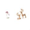 Flamingo Reindeer Resin Statue Modern Deer Sculpture Home Decor Collectable Craft Figurine with