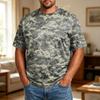 Camiseta Casual de Manga Corta para Hombre de Talla Grande, Cómoda, Transpirable, Corte Holgado, Tejido Suave, Cuello Redondo para el Uso Diario