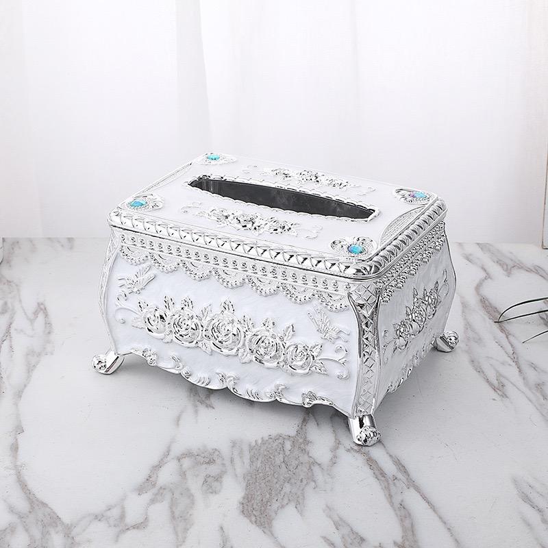 Napkin Extraction Paper Box European Style Plastic Kitchen Napkin Dispenser Storage Box Organizer Desktop Home Decorative
