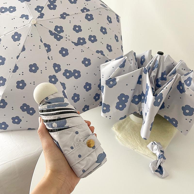 Women's Dual-Use Parasol: Automatic, Sunshade & Rain Umbrella with Black Glue Sunscreen, Foldable, Japanese & Korean Style