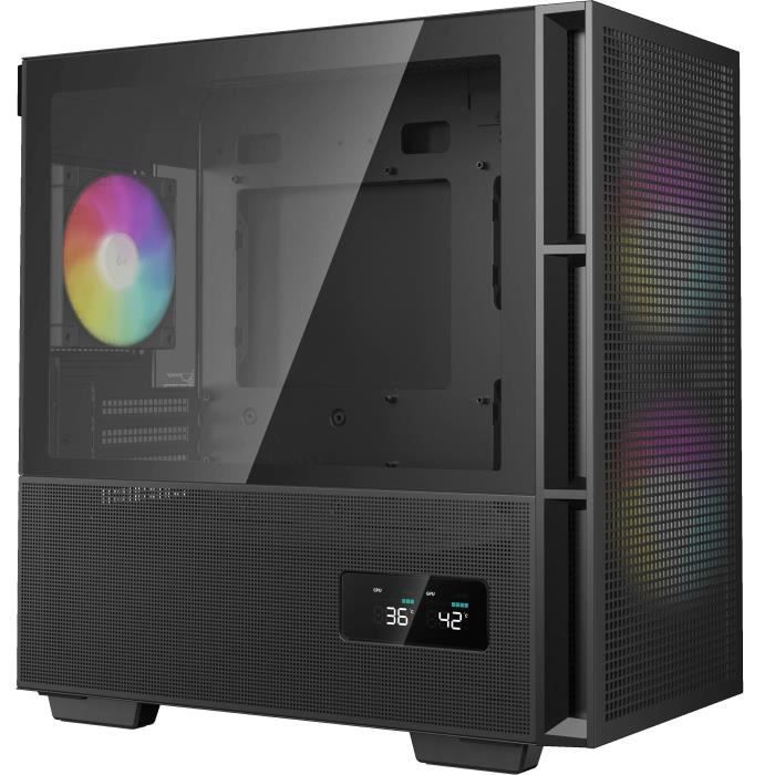 Boitier PC - DEEPCOOL - CH360 Digital - Sans alimentation - Mini tour - Format M-ATX - Noir