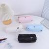 Cute Korean Style Polyester Pencil Bag With Spacious Storage For Students