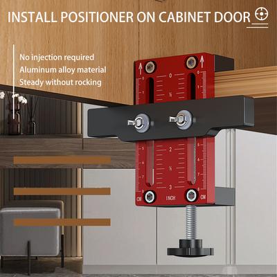 Cabinet Door Install Positioning Clamp Cabinets Frame Mounting Support Jig Woodworking Door Installation Locator  Aluminum Alloy