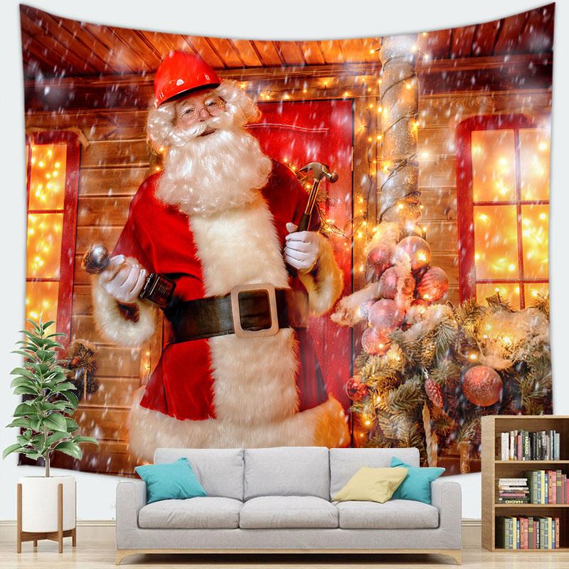 Home Decor Veselé Vánoce Santa Claus Dekorace Tapiserie Santa Claus Vánoční Party Tapiserie Tapiserie Tapiserie pozadí Látka