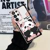 Cute Panda Pink Clear Soft Case for Samsung Galaxy S24 Ultra S20 FE S21 S22 S23 Ultra S10 Plus Note 20 Ultra 10 Plus S23 FE