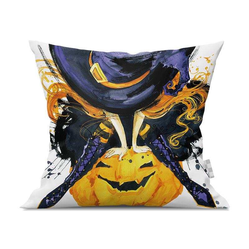 Halloween Pumpkin Funny Print Pattern Cushion Cover Home Living Room Sofa Bedroom Decoration Throw Pillow Cover