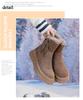 Chunky Platform Snow Boots for Women Winter Warm Suede Ankle Booties With Faux Fur Lining Women's Comfort Non-Slip Walking Boot Shoes With Side Zipper