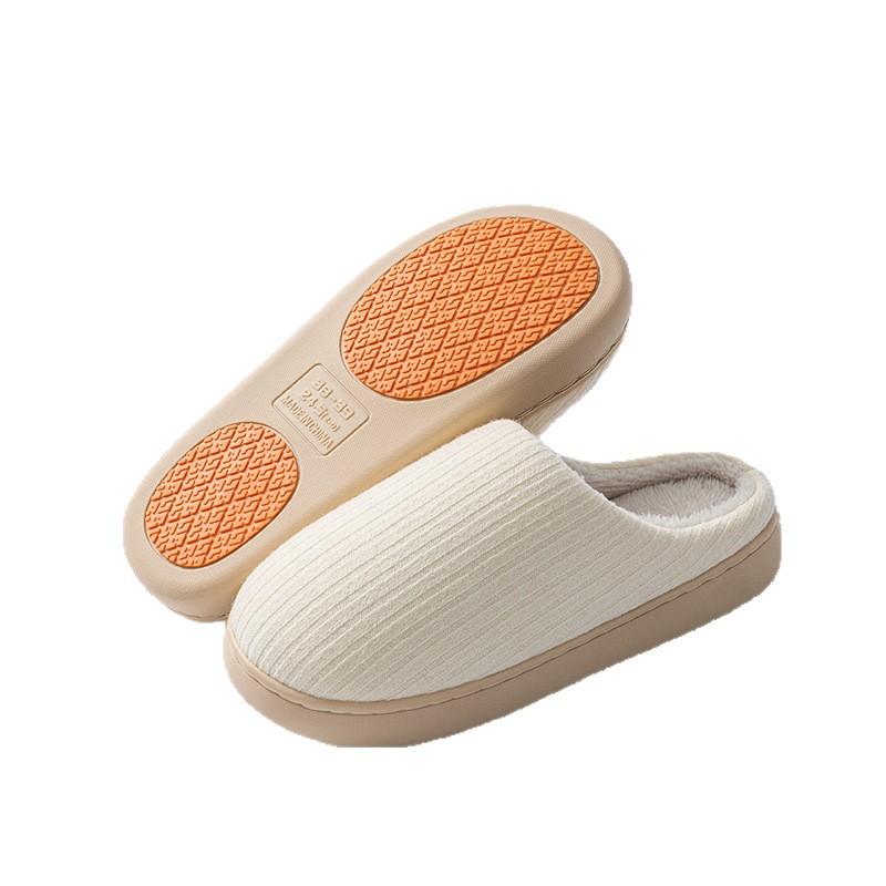 Winter non-slip cotton slippers for the elderly, home indoor velvet thermal shoes, autumn and winter comfortable cotton slippers