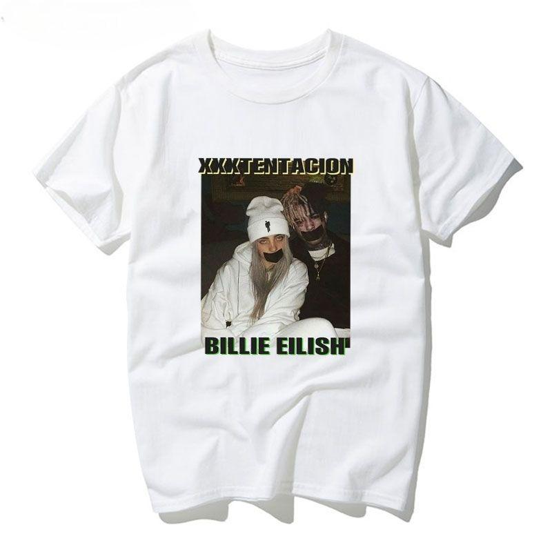 American Vintage Billie Eilish Print Tshirt Hip Hop Streetwear Casual Short Sleeve Tops For Unisex Unisex