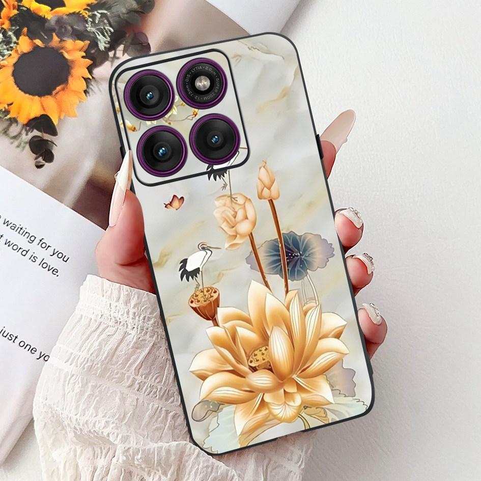 For Motorola Moto Edge 60 Pro 2025 Case New Fashion Flower Soft Silicone Protector For Moto Edge 60 Funda Edge60 s Fusion Bumper