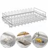 1PC Sink Drying Rack 37x21.5x8cm With Rack For Storage Plates, Bowls, And Kitchen Essentials Stainless Steel Dish Drying Bracket