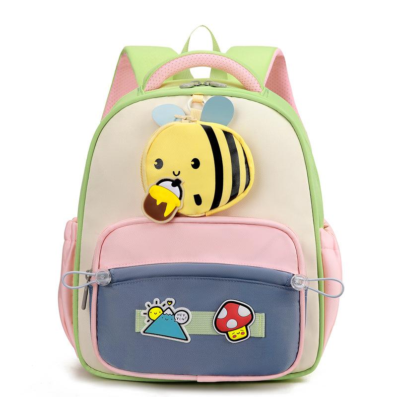 Kindergarten Schoolbag Girl's Cartoon Bee Backpack Lightweight Backpack