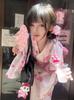Dámské japonské kimono a yukata šaty pro formální fotografování