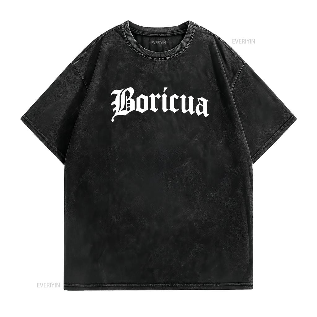 Boricua Puerto Rican Rico Pride T Shirt Vintage Washed Soft Comfortable Top For Everyday Wear Slightly Graphic Stylish Fashion