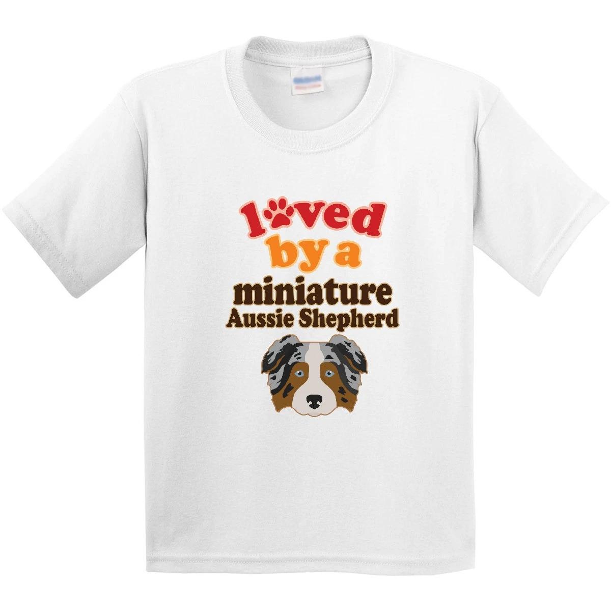Inktastic Miniature Australian Shepherd Mini Aussie Youth kids boys T-Shirt Dogs Tee Kids 100