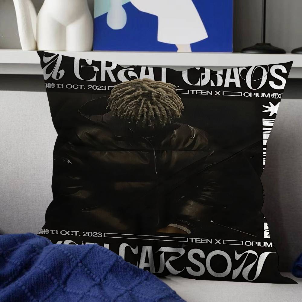 Pop Singer Ken Carson A Great Chaos Personalized Pillow Cover Kids Bedroom Wild Party Decor Pillowcase Kid Birthday Shower Gift