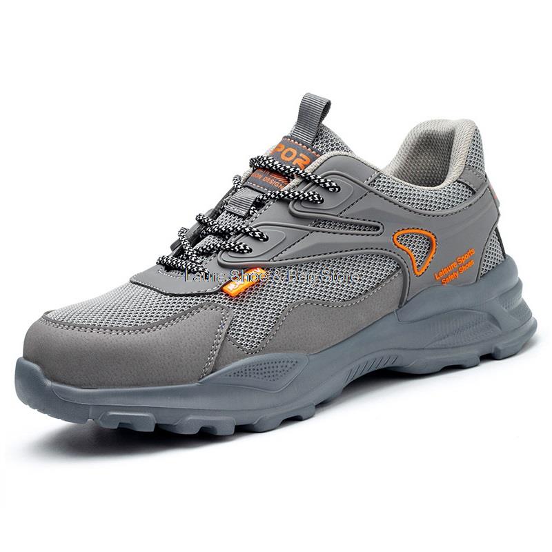 Modische Herren Sicherheitsschuhe ohne Stahlkappe Anti-Quetsch Anti-Stich Leichtgewichtige Arbeitssicherheitsstiefel Isolieren 6KV Herren Arbeitsschuhe Herren Sicherheit