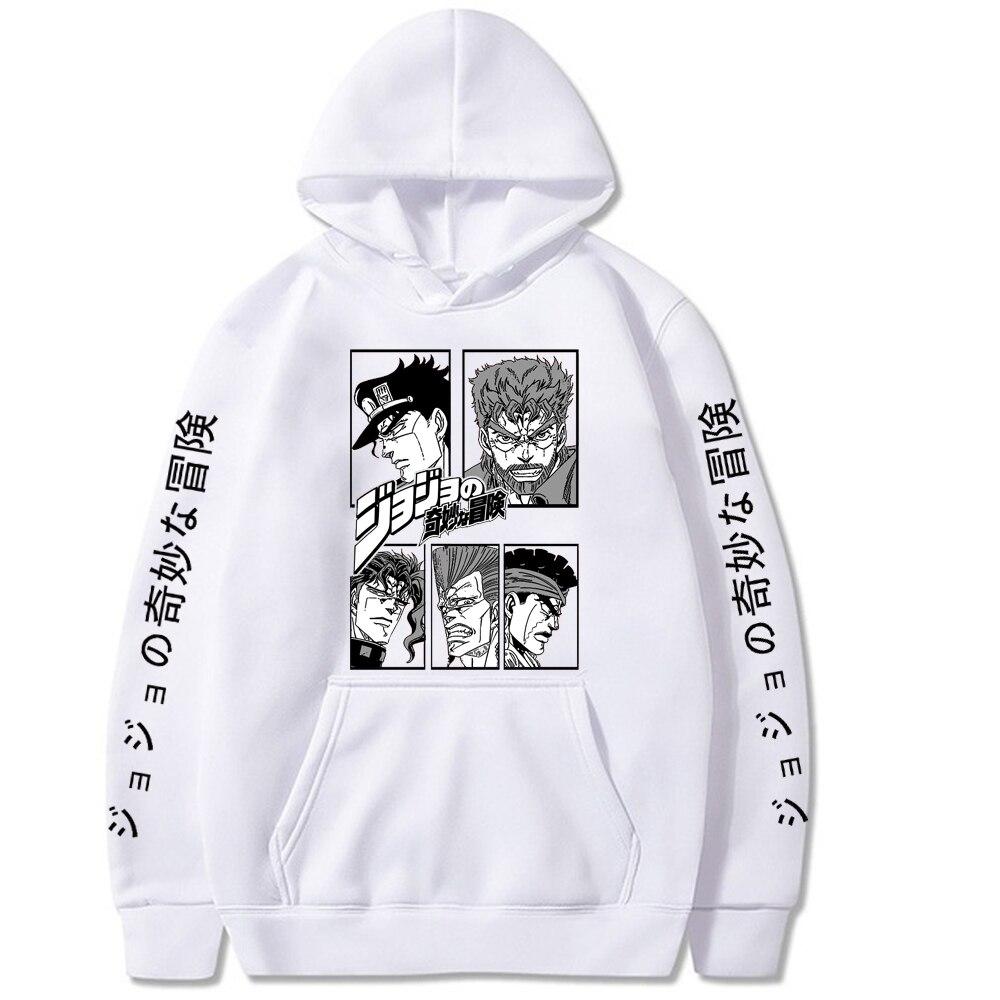 

Толстовка с капюшоном JOJO Bizarre Adventure, модные пуловеры, топы, толстовка с длинными рукавами для мужчин S белый