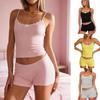 2026 Trendiges Europäisches & Amerikanisches Sexy Zweiteiliges Shorts-Set mit Spaghettiträgern für Damen