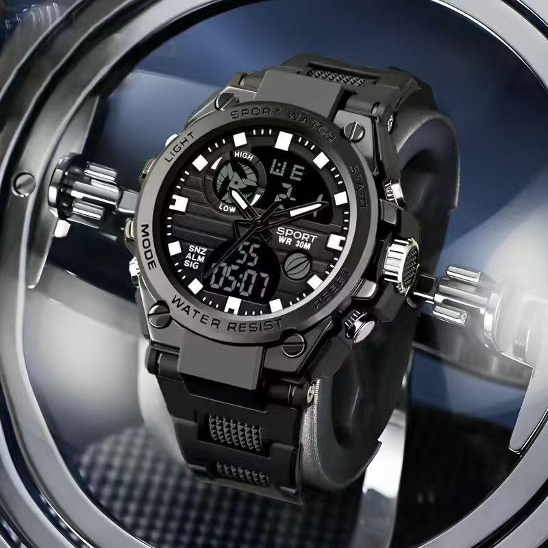 Heart of Steel Watch Men's 2024 Sports Multifunctional Waterproof Double Display Electronic Watch Men's