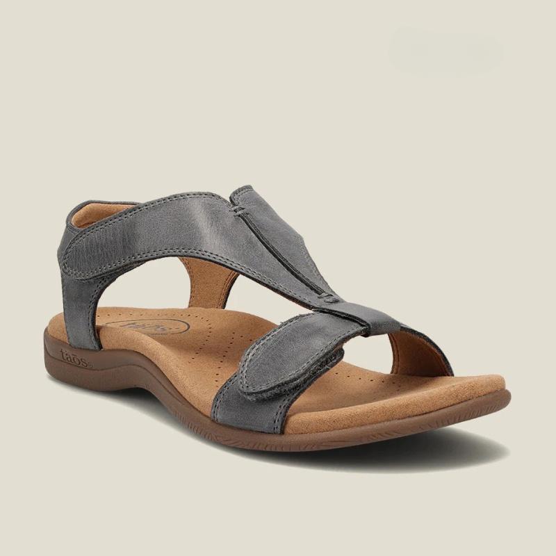 Women's Fashion Summer Sandals PU Leather Casual Sandals Non-Slip Outdoor Beach Shoes