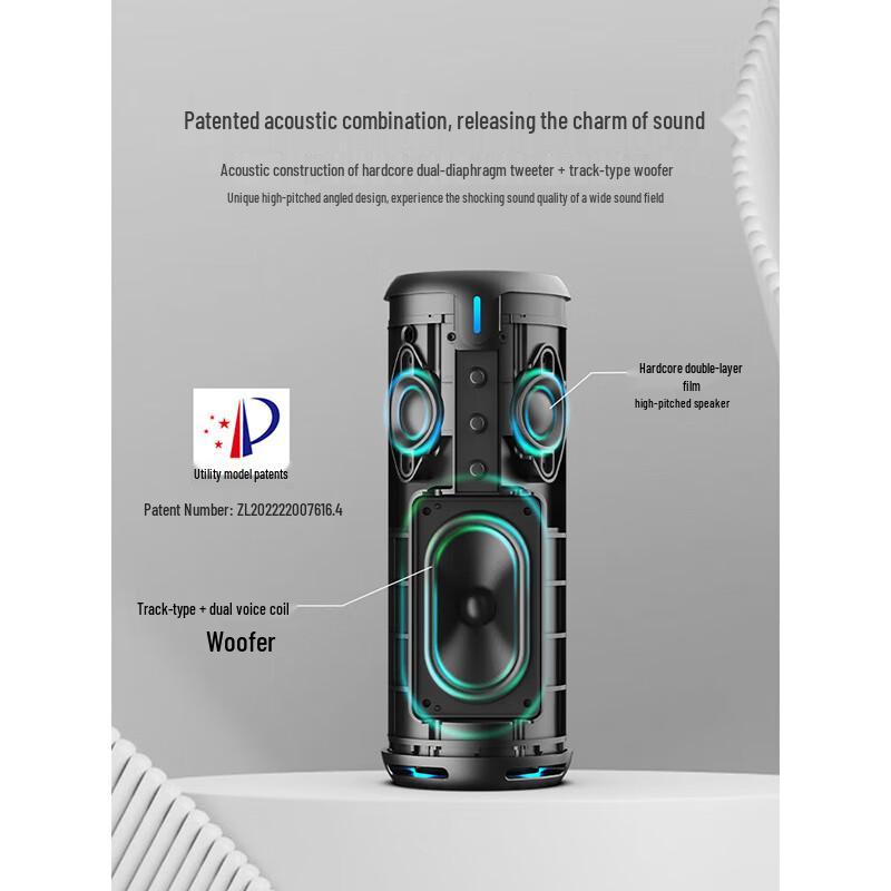 W-King D320 Outdoor Portable Bluetooth Speaker CN Plug (adapter Included)