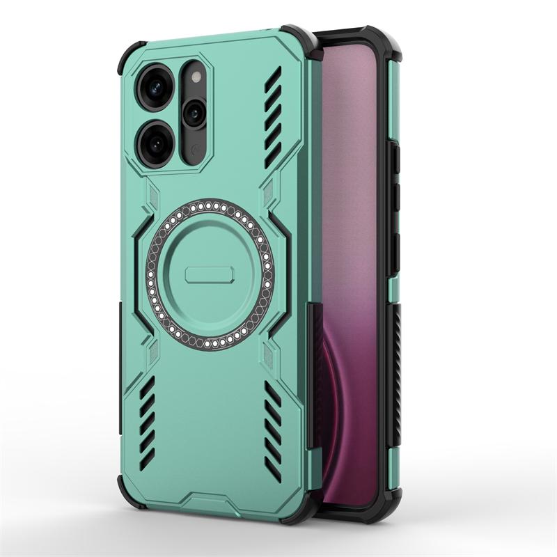 Shockproof Armor Case For Xiaomi Redmi 12 Magnetic Adsorption Wireless Charge Cover For Redmi 12 13 13x Case For Redmi 12 Case