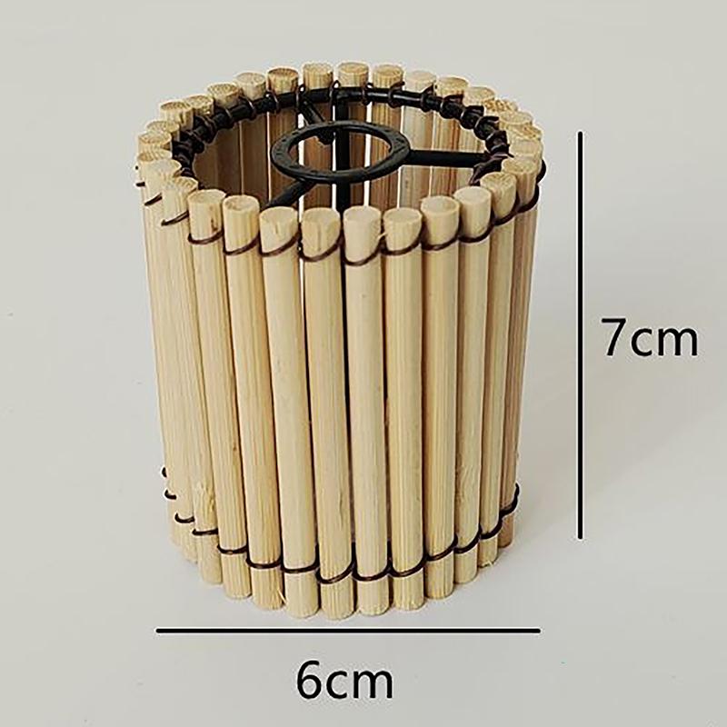 Piccolo paralume in bambù, paralume vintage, copri lampada a sospensione, accessorio decorativo per la luce