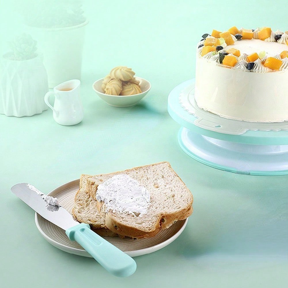 Cake Decorating Kit Cake Turntable Cream Spatula Stainless Steel Piping Tips Reusable Pastry Bags and Couplers Baking Supplies