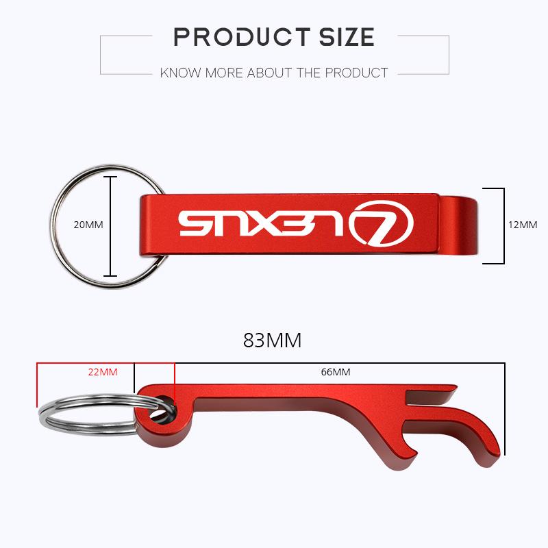 Car Logo Beer Bottle Opener Keychain Metal Key Ring For Lexus F SPORT ES RX NX LS UX LM LX GX LC RZ IS CT GS RC HS SC TX LBX IS3